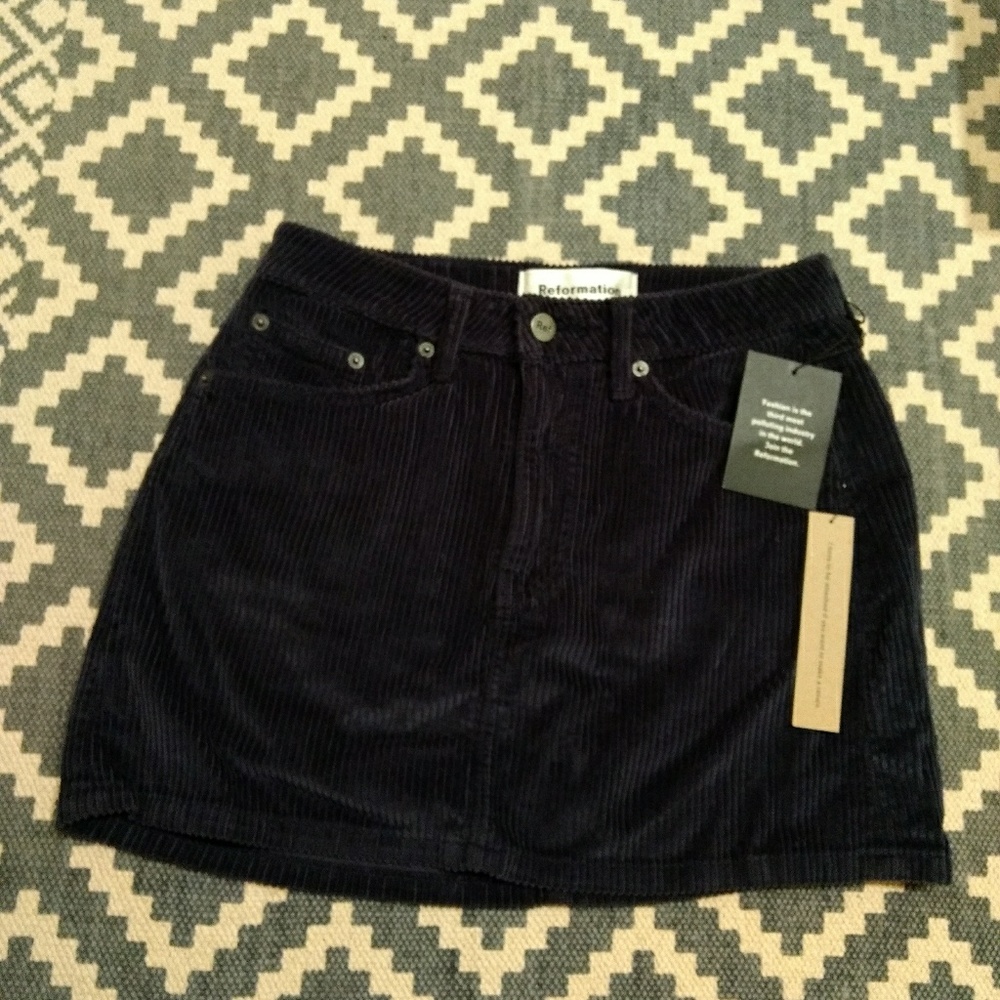 SALE-Reformation Abbey skirt, Indigo color